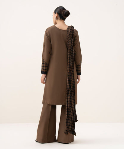 3 Piece - Embroidered Cotton Suit