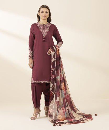 3 Piece - Embroidered Lawn Suit (Unstitched)