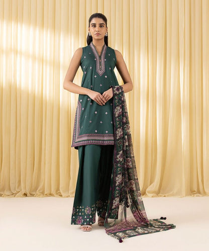 3 Piece - Embroidered Lawn Suit (Unstitched)
