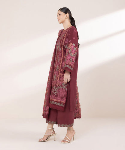 3 Piece - Embroidered Karandi Suit