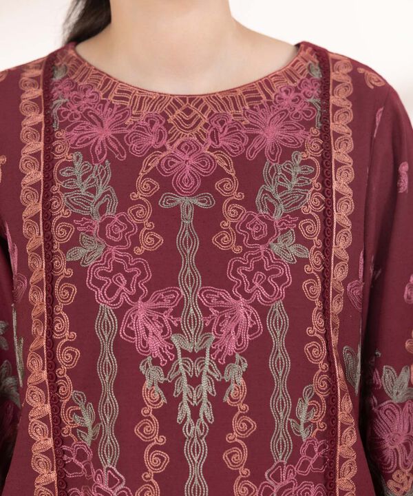 3 Piece - Embroidered Karandi Suit