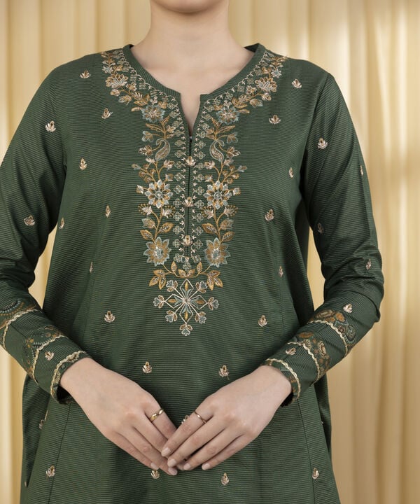 3 Piece - Embroidered Zari Lawn Suit (Unstitched)