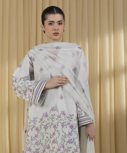 3 Piece - Embroidered Lawn Suit (Unstitched)