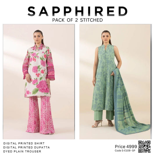 Pack of 2 stitched Code S-E109-SP